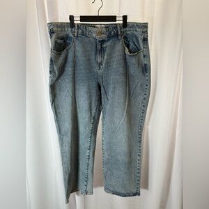 Lane Bryant Jeans Women's 20 Blue Light Mid-Rise Relaxed Straight Signature  545